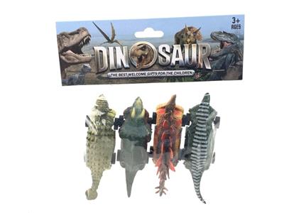 恐龙回力车,4只/袋,4款混装 - OBL972837