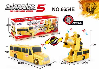 电动音乐闪灯万向校影战士变形车 - OBL973435