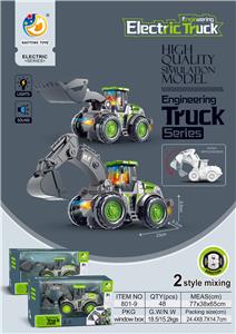 高品质仿真模型电动声光工程车系列 - OBL973986