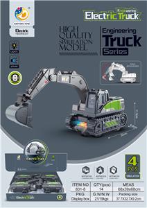 高品质仿真模型电动声光工程车系列（4只） - OBL974048