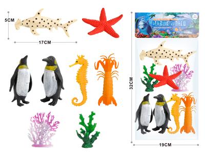 8pcs 海洋动物套装
6只6.5寸+2珊瑚 - OBL974080