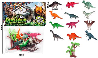 13pcs 2.5寸恐龙动物套装 - OBL974106