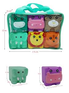 6款自动哨方形搪胶动物 - OBL975046