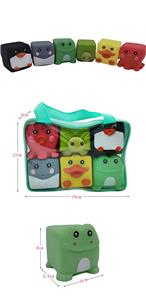 6款自动哨方形搪胶动物 - OBL975047