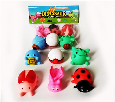 6只搪胶动物带哨子 - OBL975062