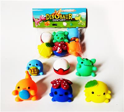 6只搪胶动物带哨子 - OBL975065