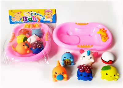 6只搪胶动物带哨子 - OBL975068