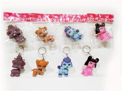1只搪塑动物钥匙扣7款可混装 - OBL975076