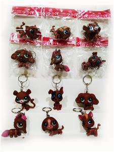 1只搪塑动物钥匙扣7款可混装 - OBL975077