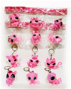 1只搪塑动物钥匙扣7款可混装 - OBL975079