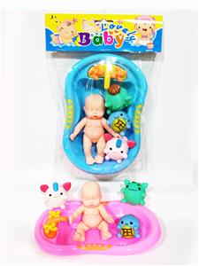 1只表情娃3只搪胶Q宠1个泳池 - OBL975098