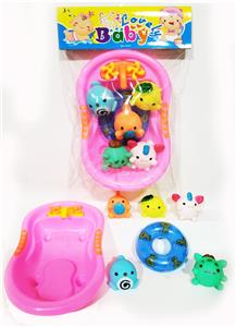  1个泳圈5只搪胶Q宠1个泳池 - OBL975100