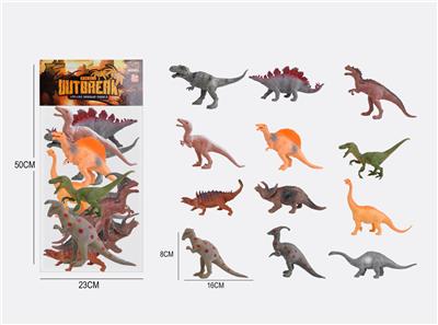 7寸恐龙12只动物套装 - OBL976810
