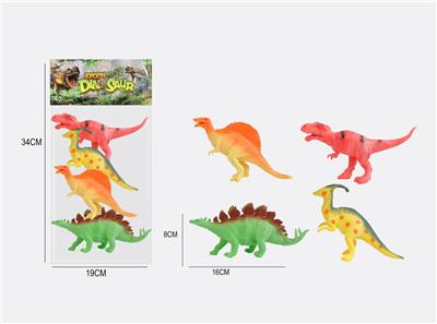 7寸恐龙4只动物套装 - OBL976814