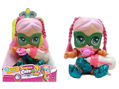 14寸搪胶带七彩灯光音乐fangeek super cute超级英雄可爱宝宝、DC宝宝带吸水喷水功能带奶瓶奶嘴 - OBL977143