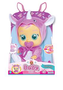 14寸犀牛搪胶哭泣娃娃带四声音乐cry Babies-Tutti Fritti动物系列带流眼泪功能，带吸水奶瓶，带奶嘴 - OBL977189