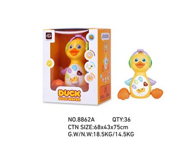 益智音乐声光摇摆电动鸭 - OBL983962