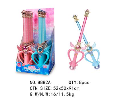 女孩七彩声光音乐魔法剑（8PCS） - OBL983977