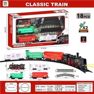 3节车厢古典轨道火车 - OBL984056