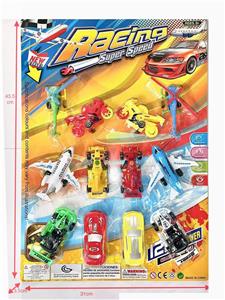 回力12只赛车+直升机+卡
丁车 - OBL984728