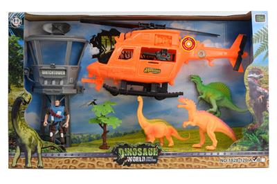 恐龙套装/滑行01直升机（带灯光声音） - OBL986748