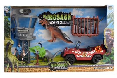 恐龙套装/滑行小架军车（带灯光声音） - OBL986749