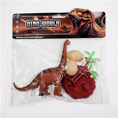 pvc恐龙套装长颈龙单只恐龙一个蛋巢两颗蛋一棵树（12款可混装） - OBL986893