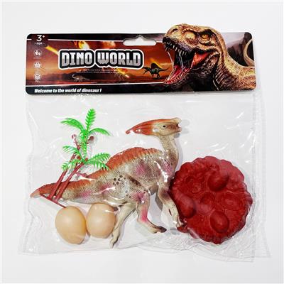 pvc恐龙套装副节龙单只恐龙一个蛋巢两颗蛋一棵树（12款可混装） - OBL986898