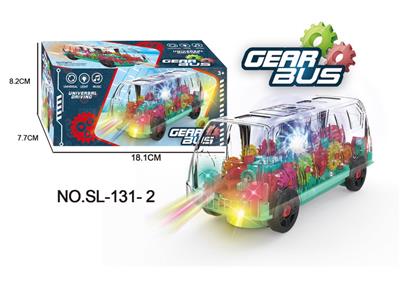 透明齿轮灯光巴士车 - OBL993406