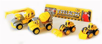 卡通惯性回力工程车套装 - OBL998273