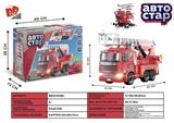 BB000586 - 拼装消防云梯车带灯乐音乐(105PCS)