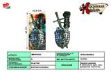 BB001022 - ANCIENT SILVER SINGLE SWORD SHIELD WRIST GUARD (SWORD MEAT ANCIENT SILVER)