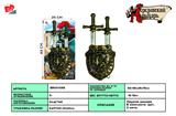 BB001068 - BRONZE DOUBLE SWORD SHIELD
