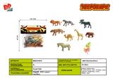 BB001915 - 8 WILD 1 LEAVES SOLID SOFT ADHESIVE ANIMAL SET.