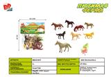 BB001917 - 8 HORSE 1 LEAF SOLID SOFT GLUE ANIMAL SET.