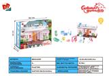 BB002097 - COLORFUL LIGHT VILLA WITH DOLL FURNITURE