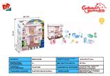 BB002099 - COLORFUL LIGHT VILLA WITH DOLL FURNITURE