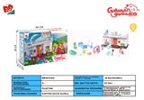 BB002100 - DIY VILLA WITH COLORFUL LIGHTS AND DOLL FURNITURE