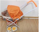BB002197 - 婴儿遮阳手推车+储物篮 (铁)EVA轮（狐狸布）