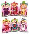 OBL10001952 - 最新款10寸搪胶哭泣娃娃带四声音乐cry Babies-Tutti Fritti水果系列带流眼泪功能，带吸水奶瓶，带奶嘴 带摇篮 6款混装