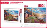 OBL10004168 - 益智拼图风景系列海湾花园别墅(500PCS)