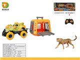 OBL10007084 - 森林猎手系列之1:43怪兽遥控车拖带豹子，不包电