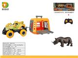 OBL10007086 - 森林猎手系列之1:43怪兽遥控车拖带犀牛，不包电