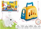OBL10007519 - 电动毛绒玩具宠物兔子/兔笼套装