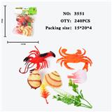 OBL10009389 - 仿真野生动物实心模型玩具儿童玩具亲子互动摆件6只海洋套装