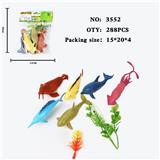 OBL10009390 - 仿真野生动物实心模型玩具儿童玩具亲子互动摆件6只海洋套装