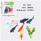 OBL10009391 - 仿真野生动物实心模型玩具儿童玩具亲子互动摆件6只海洋套装