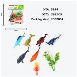 OBL10009392 - 仿真野生动物实心模型玩具儿童玩具亲子互动摆件6只海洋套装