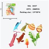 OBL10009395 - 仿真野生动物实心模型玩具儿童玩具亲子互动摆件6只海洋套装