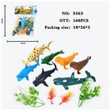 OBL10009401 - 仿真野生动物实心模型玩具儿童玩具亲子互动摆件7只海洋套装